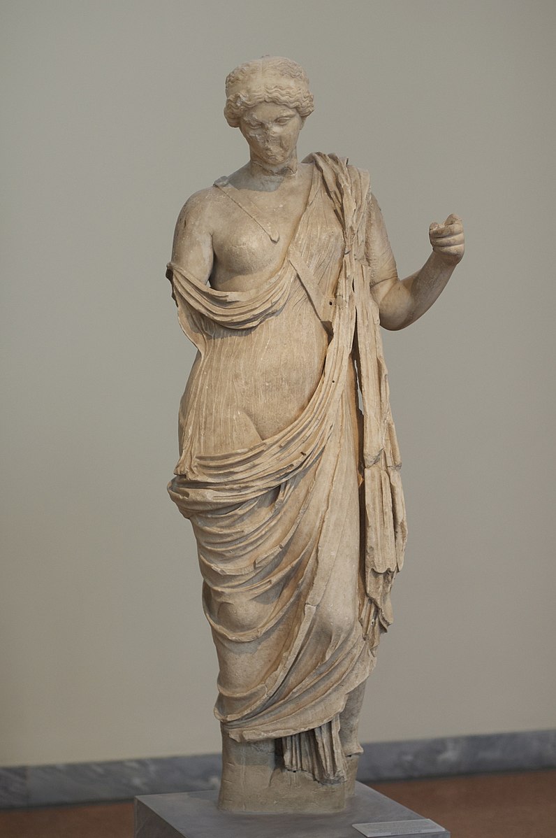 A Statue of Aphrodite wearing a sheath for a sword from the National Archaeological Museum