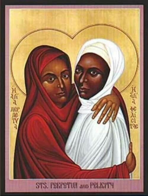 An icon of Perpetua and Felicity, by Robert Lentz.