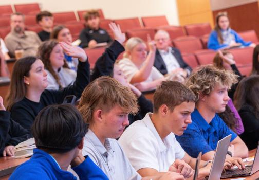 students at seminar