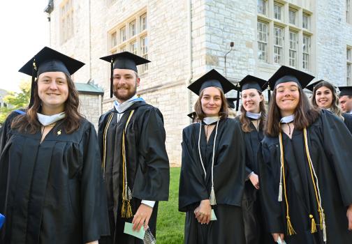 Students at commencement