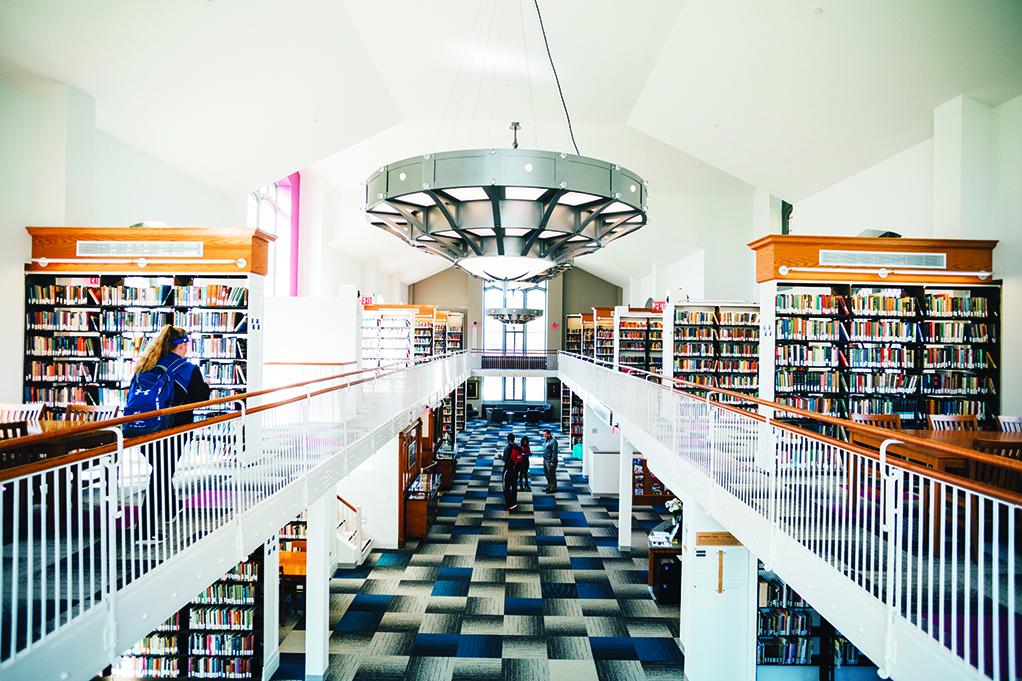 inside library