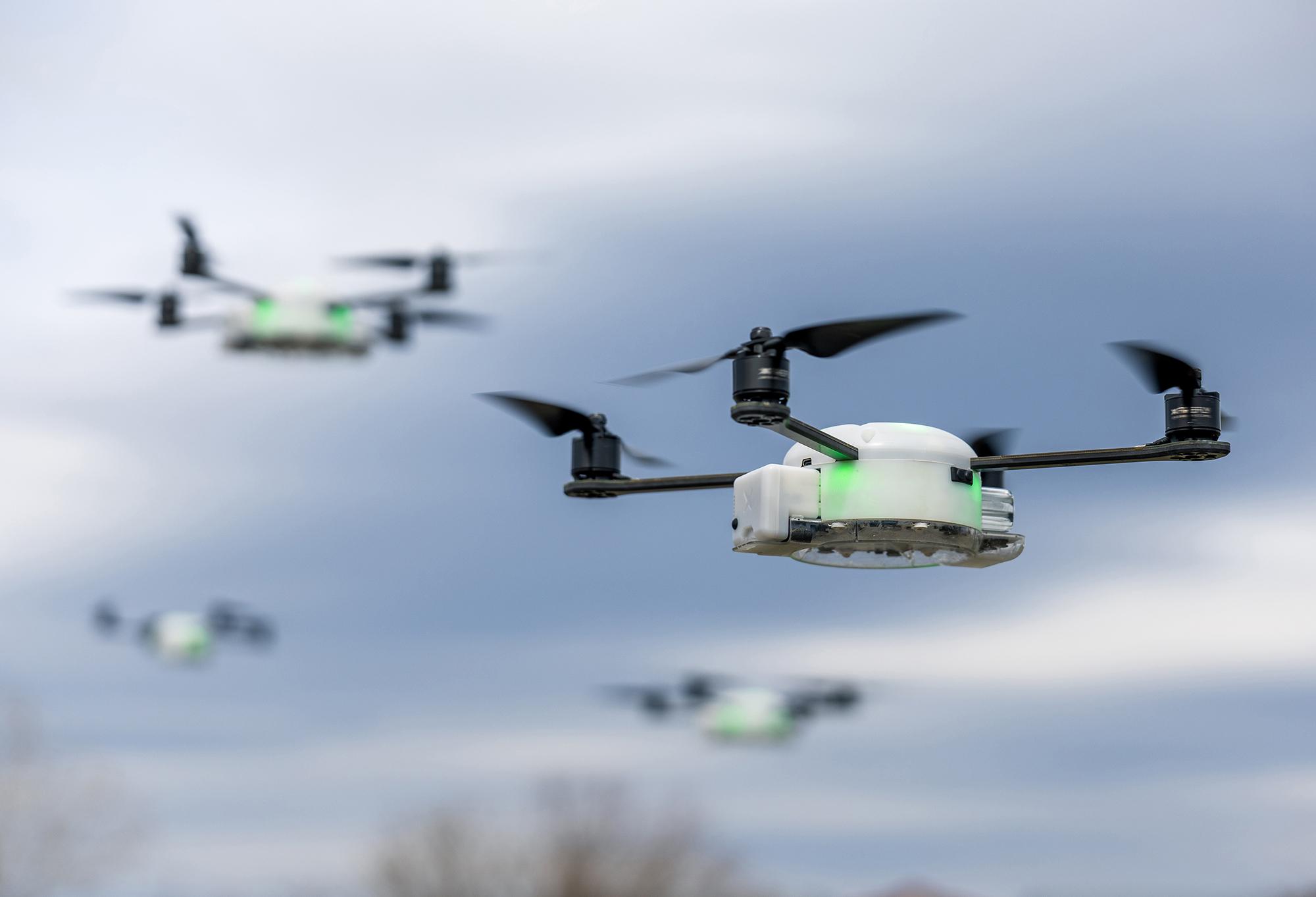 Drones in the sky