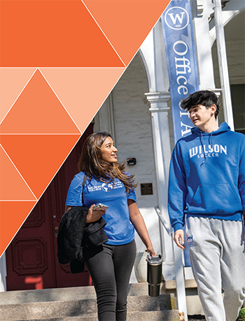 two students walking