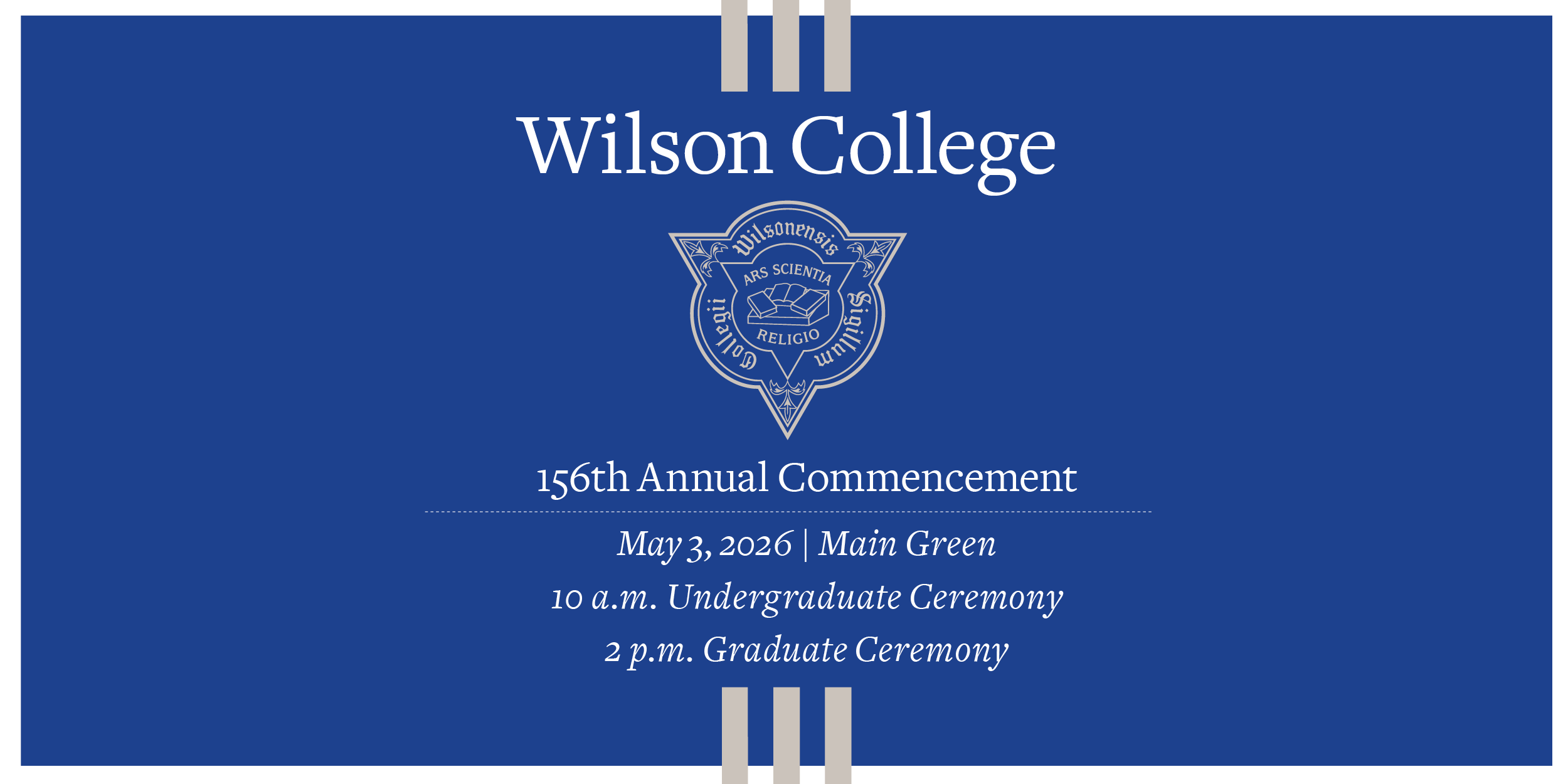 Commencement 2026: May 2 and 3