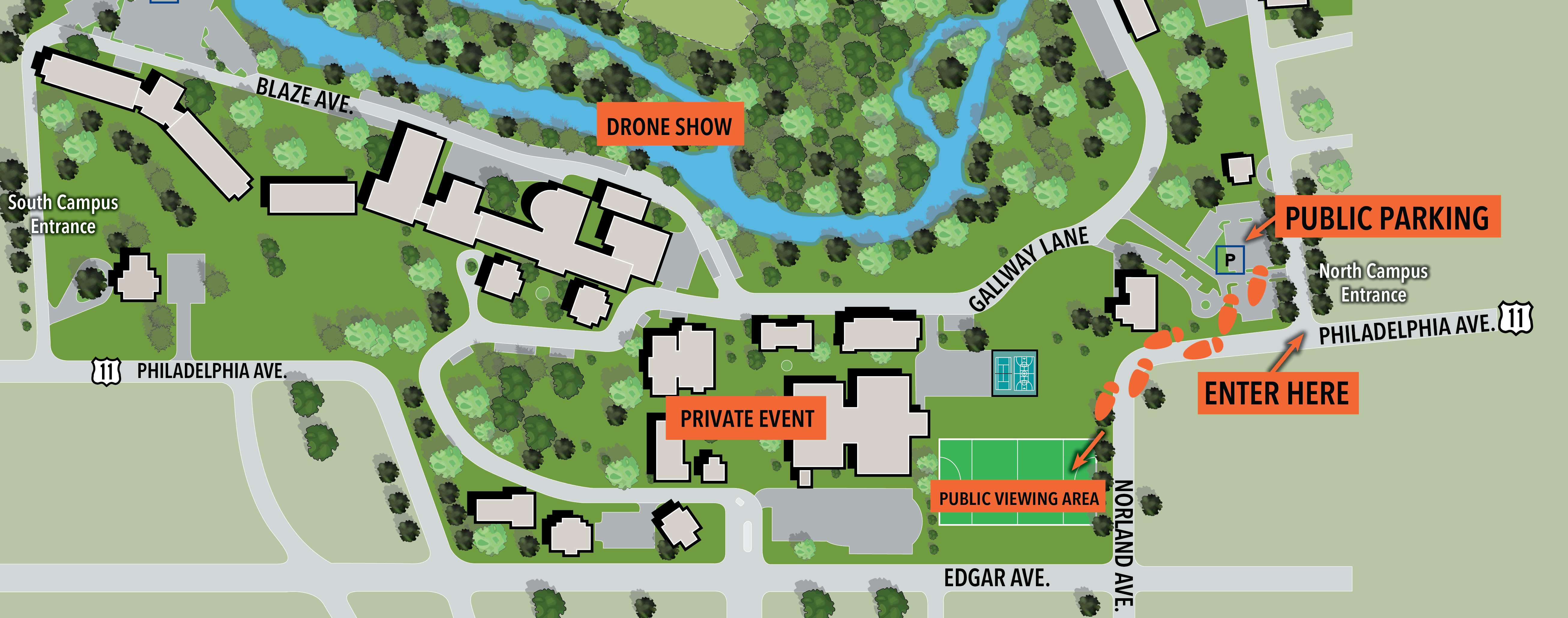 drone show 2026 parking map