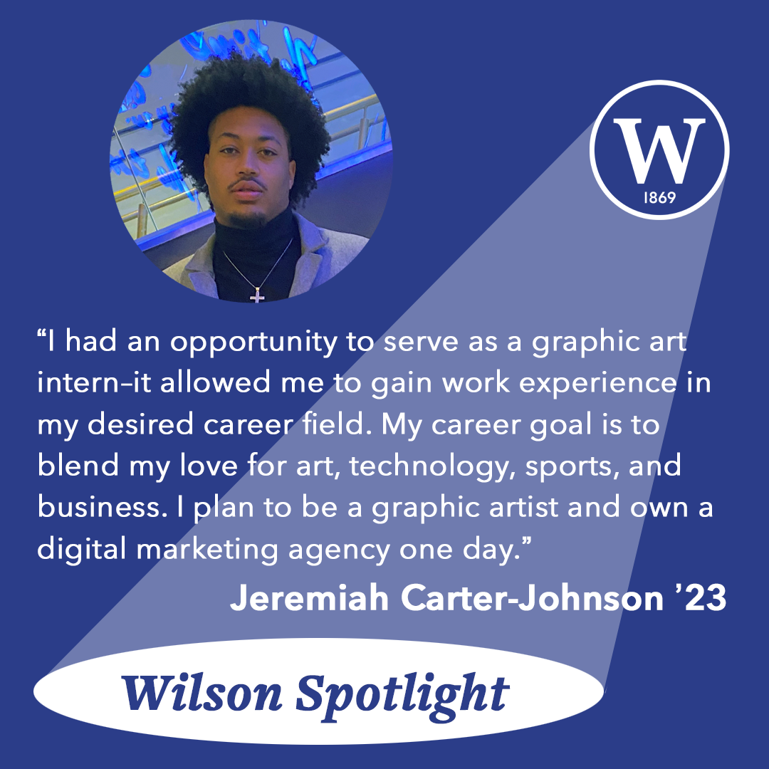 Wilson College Student Spotlight Jeremiah CarterJohnson '23 Wilson Edu